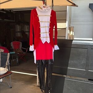 Weissman Red and Black Ringmaster Costume with Gold Accents